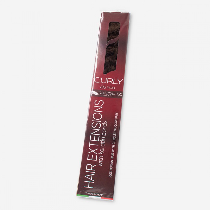 Keratin Curly Extensions Klassische Farben 25 Stück